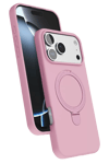 Apple iPhone 17 Pro Regal Magsafe Standlı Kapak - Açık Pembe