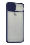 Apple iPhone 6 Plus Kılıf Palm Buzlu Kamera Sürgülü Silikon - Lacivert