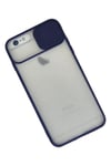 Apple iPhone 6 Plus Kılıf Palm Buzlu Kamera Sürgülü Silikon - Lacivert