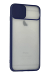 Apple iPhone 6 Plus Kılıf Palm Buzlu Kamera Sürgülü Silikon - Lacivert