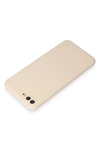 Apple iPhone 7 Plus Kılıf First Silikon - Krem