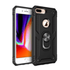Apple iPhone 7 Plus Kılıf Sofya Yüzüklü Silikon Kapak - Siyah