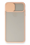 Apple iPhone X Kılıf Palm Buzlu Kamera Sürgülü Silikon - Pembe