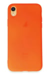 Apple iPhone XR Kılıf First Silikon - Parlak Turuncu