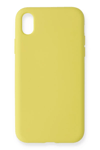 Apple iPhone XR Kılıf Nano içi Kadife Silikon - Sarı