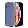 Apple iPhone XS Max Kılıf Auto Focus Karbon Kapak - Lacivert