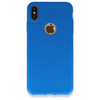 Apple iPhone XS Max Kılıf First Silikon - Mavi