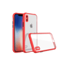 Apple iPhone XS Max Kılıf Miami Şeffaf Silikon - Kırmızı