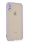 Apple iPhone XS Max Kılıf Montreal Silikon Kapak - Mor