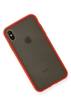 Apple iPhone XS Max Kılıf Montreal Silikon Kapak - Kırmızı