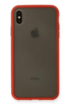 Apple iPhone XS Max Kılıf Montreal Silikon Kapak - Kırmızı