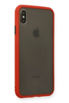 Apple iPhone XS Max Kılıf Montreal Silikon Kapak - Kırmızı