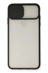 Apple iPhone XS Max Kılıf Palm Buzlu Kamera Sürgülü Silikon - Siyah