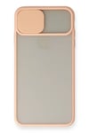 Apple iPhone XS Max Kılıf Palm Buzlu Kamera Sürgülü Silikon - Pembe