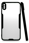 Apple iPhone XS Max Kılıf Platin Silikon - Siyah