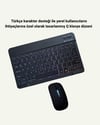 Bluetooth 5.3 Destekli Şarjlı Taşınabilir Klavye + Mouse Kombinasyonu