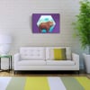 Boz Ayı Figürü Soyut Çalışma Kanvas Tablo 50 x 70