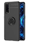 Find X2 Kılıf Range Yüzüklü Silikon - Siyah