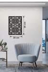 Floral Mandala Desenli Ahşap Duvar Tablosu - 25x35 cm Lazer Kesim Dekoratif Pano