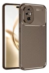 Honor 200 Kılıf Auto Focus Karbon Kapak - Kahverengi