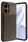 Honor 400 Kılıf Auto Focus Karbon Kapak - Kahverengi