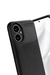 Honor 400 Kılıf Auto Focus Karbon Kapak - Siyah