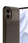 Honor 400 Kılıf Auto Focus Karbon Kapak - Kahverengi