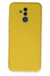 Huawei Mate 20 Lite Kılıf Nano içi Kadife Silikon - Sarı