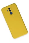Huawei Mate 20 Lite Kılıf Nano içi Kadife Silikon - Sarı