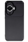 Huawei Nova 12S Kılıf Auto Focus Karbon Kapak - Siyah