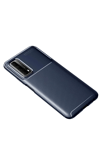 Huawei P Smart 2021 Kılıf Auto Focus Karbon Kapak - Lacivert