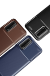 Huawei P Smart 2021 Kılıf Auto Focus Karbon Kapak - Lacivert
