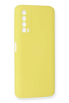Huawei P Smart 2021 Kılıf Nano içi Kadife Silikon - Sarı
