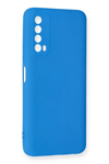 Huawei P Smart 2021 Kılıf Nano içi Kadife Silikon - Mavi