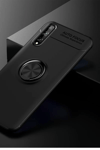 Huawei P Smart S Kılıf Range Yüzüklü Silikon - Siyah