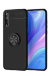 Huawei P Smart S Kılıf Range Yüzüklü Silikon - Siyah