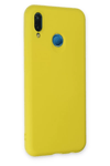 Huawei P20 Lite Kılıf Nano içi Kadife Silikon - Sarı