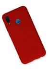 Huawei P20 Lite Kılıf Nano içi Kadife Silikon - Kırmızı