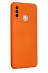 Huawei P30 Lite Kılıf Nano içi Kadife Silikon - Turuncu