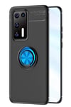 Huawei P40 Kılıf Range Yüzüklü Silikon - Siyah-Mavi