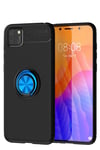 Huawei Y5P Kılıf Range Yüzüklü Silikon - Siyah-Mavi