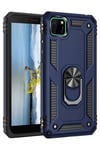 Huawei Y5P Kılıf Sofya Yüzüklü Silikon Kapak - Lacivert