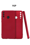 Huawei Y6P Kılıf First Silikon - Bordo
