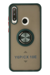 Huawei Y6P Kılıf Montreal Yüzüklü Silikon Kapak - Yeşil