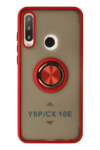 Huawei Y6P Kılıf Montreal Yüzüklü Silikon Kapak - Kırmızı