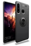 Huawei Y6P Kılıf Range Yüzüklü Silikon - Siyah
