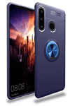 Huawei Y6P Kılıf Range Yüzüklü Silikon - Mavi