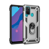Huawei Y6P Kılıf Sofya Yüzüklü Silikon Kapak - Gümüş