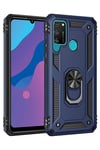 Huawei Y6P Kılıf Sofya Yüzüklü Silikon Kapak - Lacivert