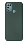 İnfinix Hot 10 Play Kılıf Nano içi Kadife Silikon - Koyu Yeşil